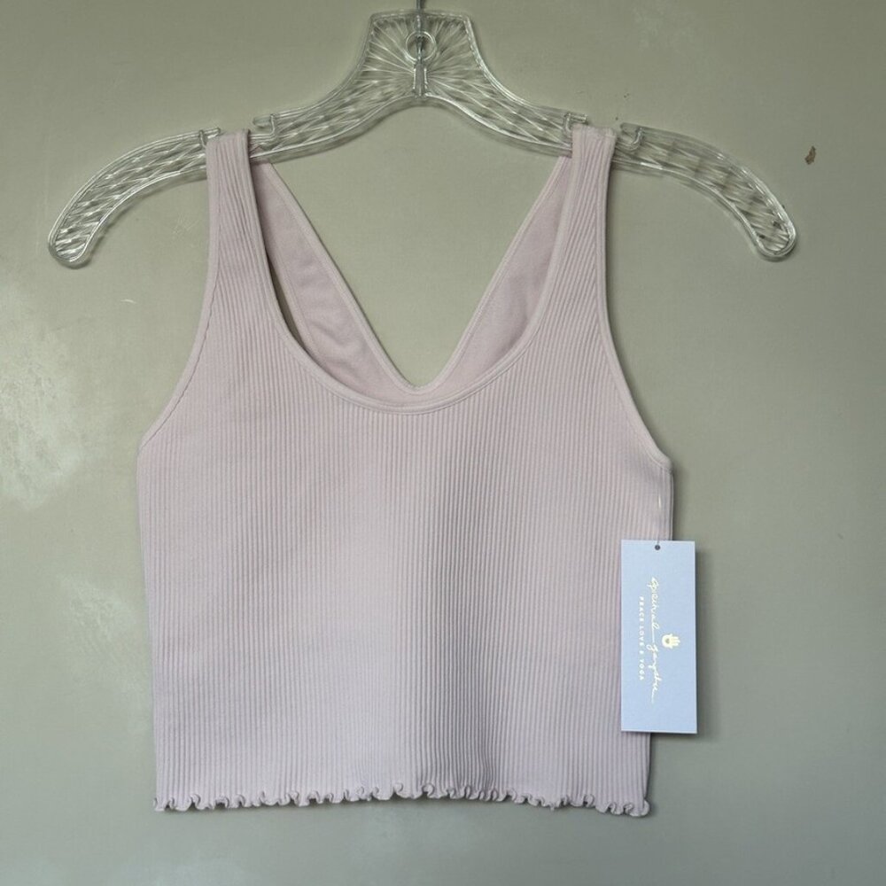 Spiritual Gangster Amor Crop Sports Bra in Light Lavender